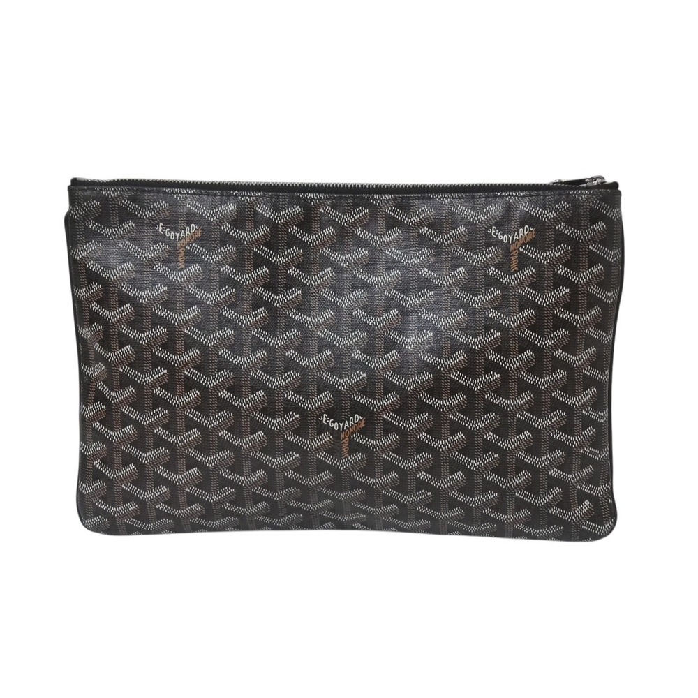 GOYARD Senna Clutch Bag Black Leather